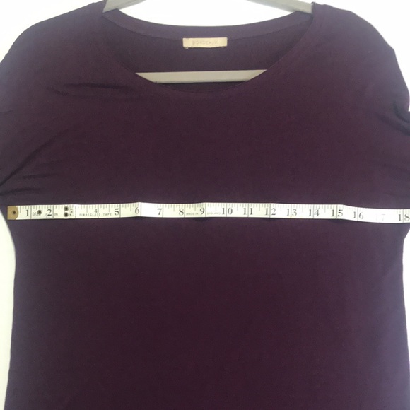 Anthropologie Bordeaux Brand Lace Inset Long Sleeve Top - Picture 5 of 7